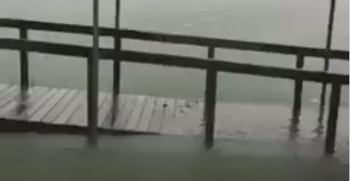 Storm Brings Severe Flooding to Junior High School in Buna, Texas