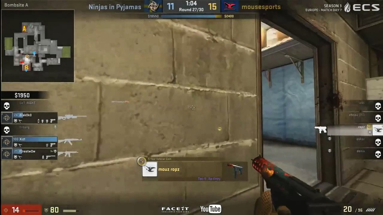 CSGO: ropz clutch to win map