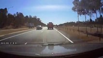 Truck Driver  Almost crashes into e on motorway BAD SYDNEY DRIVER