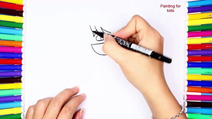 How To Draw Pj Mask  Coloring Page and Learn Colors for Kids - painting for kids