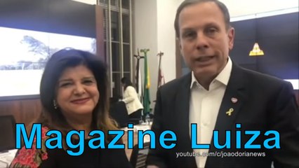 João Doria se reune com a presidente do Magazine Luiza, Luiza Heleno Trajano