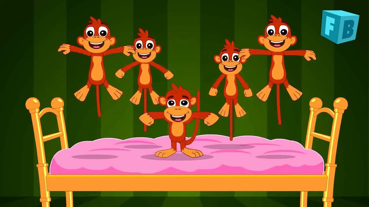Five Little Monkeys Jumping On The Bed _ Children Nursery Rhyme _ Songs