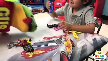 Power Rangers vs Justice League MegaZord battle Imaginext T Rex Dinosaur SuperHeroes Toys