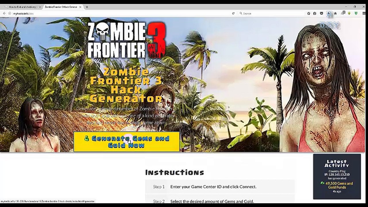 Hack Zombie frontier 3 100%