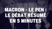 Présidentielle 2017 : le débat entre Emmanuel Macron et Marine Le Pen résumé en 5 minutes