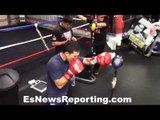 Erick Deleon working hard after sparring - EsNews Boxing