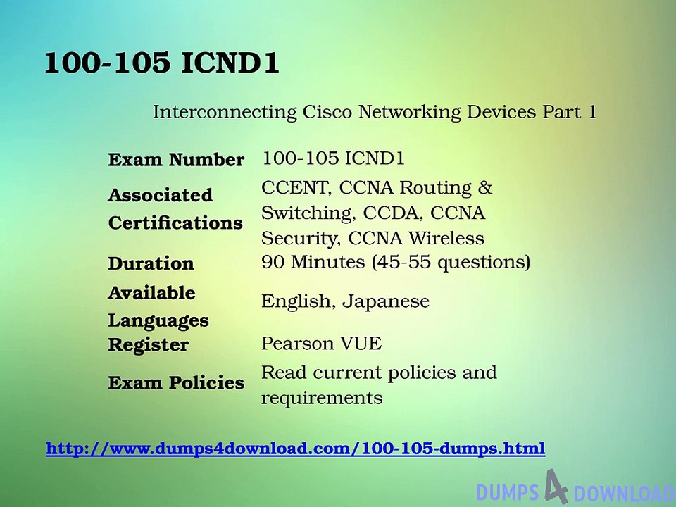 100-105 Practice Exam Updated 2017 - 100-105 Dumps