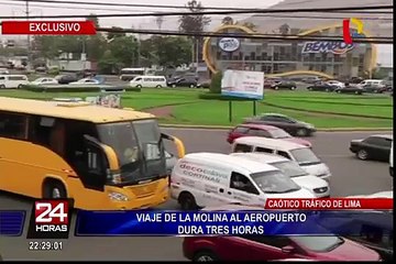 Intenso tráfico se registra a diario de La Molina al aeropuerto Jorge Chávez