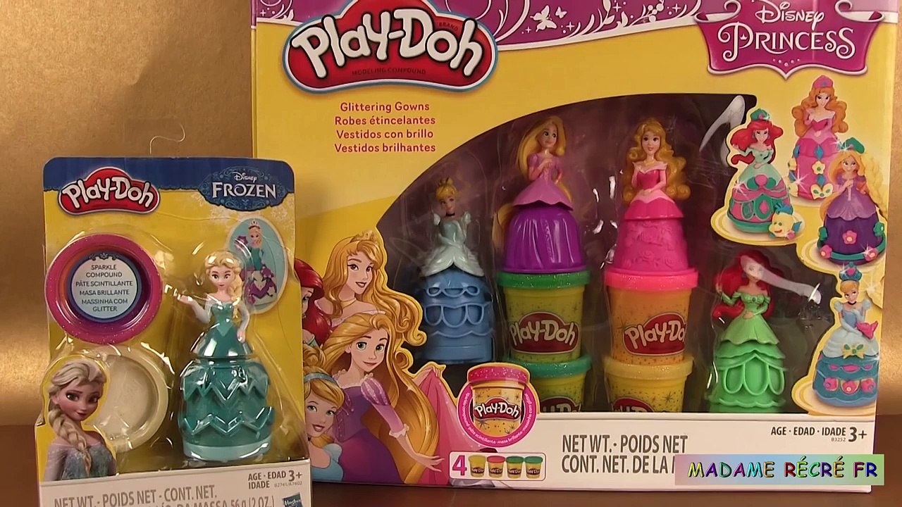 Play Doh Princesses Disney Robes Etincelantes Pate A Modeler Play Doh Sparkle Glittering Gowns Video Dailymotion