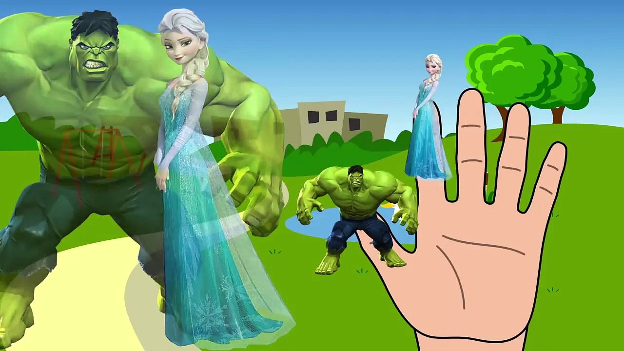Superheroes Finger Family Song - Spiderman, Hulk, Elsa, Anna, Baby Robin & more!