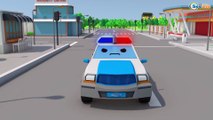 Learn Colors Police Cars wirh Race Cars Cartoon for kids and Colors for Children