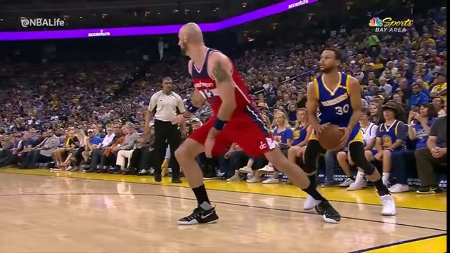 Stephen Curry rend fou Marcin Gortat