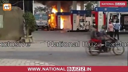 Truck Catches Fire on Petrol Pump - Nationalbuzz.in