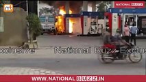Truck Catches Fire on Petrol Pump - Nationalbuzz.in
