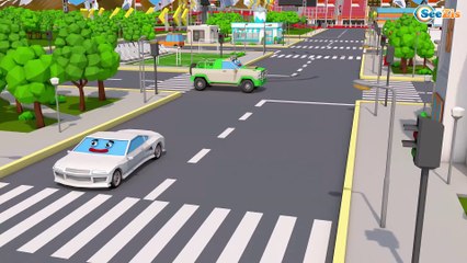 Colors Truck and Cars in Garage Cars Cartoon w Nursery Rhymes for Children