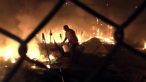 Migrants torch Greek camp after