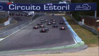 EuroFormula Open 2017. Race 2 Circuito do Estoril. Start Crash