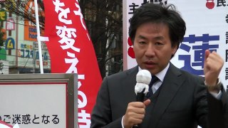 安住淳「民主党」元財務相＠浦和駅西口 2014 12 11