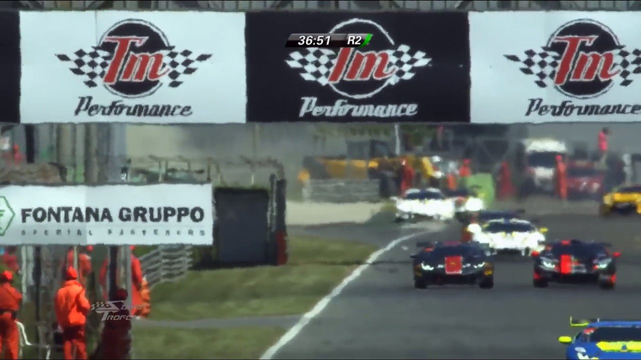 Lamborghini Super Trofeo Europe 2017. Race 2 Autodromo Nazionale Monza. Luca Rettenbacher Crash