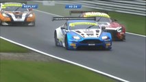 British GT Championship 2017. Race 1 Oulton Park Circuit. Lee Mowle Crash