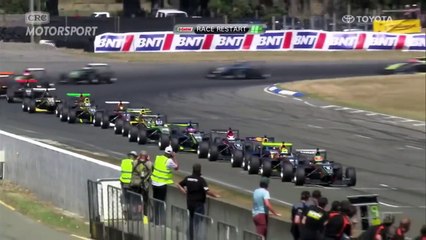 Toyota Racing Series New Zealand 2017. Race 3 Mike Pero Motorsport Park. Restart Crashes