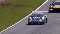 Porsche GT3 Cup Challenge USA 2016. Race 1 Road Atlanta. Ricardo Perez & Charlie Putman Crash