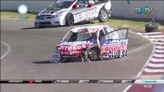 Turismo Nacional (Clase 3) 2016. Autódromo Oscar Cabalén. Damian Romero Huge Crash