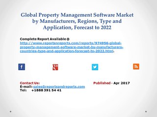 Global Property Management Software Market Key Players and Growth Analysis to 2022