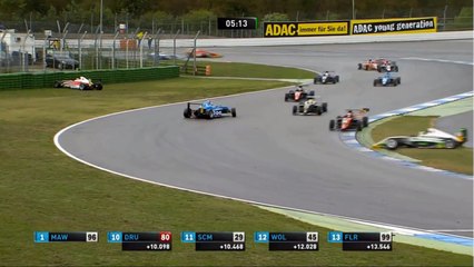 ADAC Formula 4 Championship 2016. Race 2 Hockenheimring. A.Estner, F.Scherer & J.M.Correa Crash