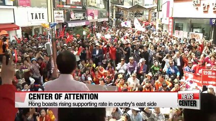 Download Video: Hong Joon-pyo's campaign trail heads North, rallying support