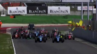 Formula 4 Italian Championship 2016. Misano Race 3. Start Crashes