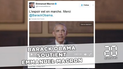 Barack Obama soutient Emmanuel Macron