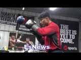MIKEY IN CAMP AFTER 15 RDS OF BOXING STILL DOES NOT MISS A PUNCH EsNews Boxing