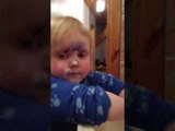 2-Year-Old Draws on Her Face and Blames Dad When Asked by Mom