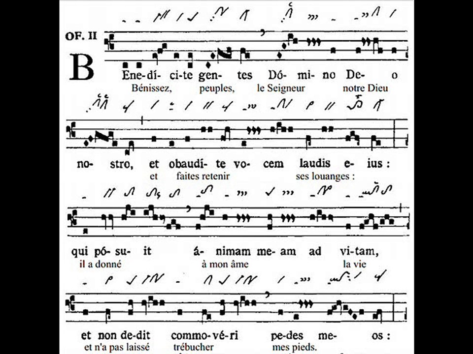 Offertorium Benedicite gentes, Dominica VI paschae (6 TP)
