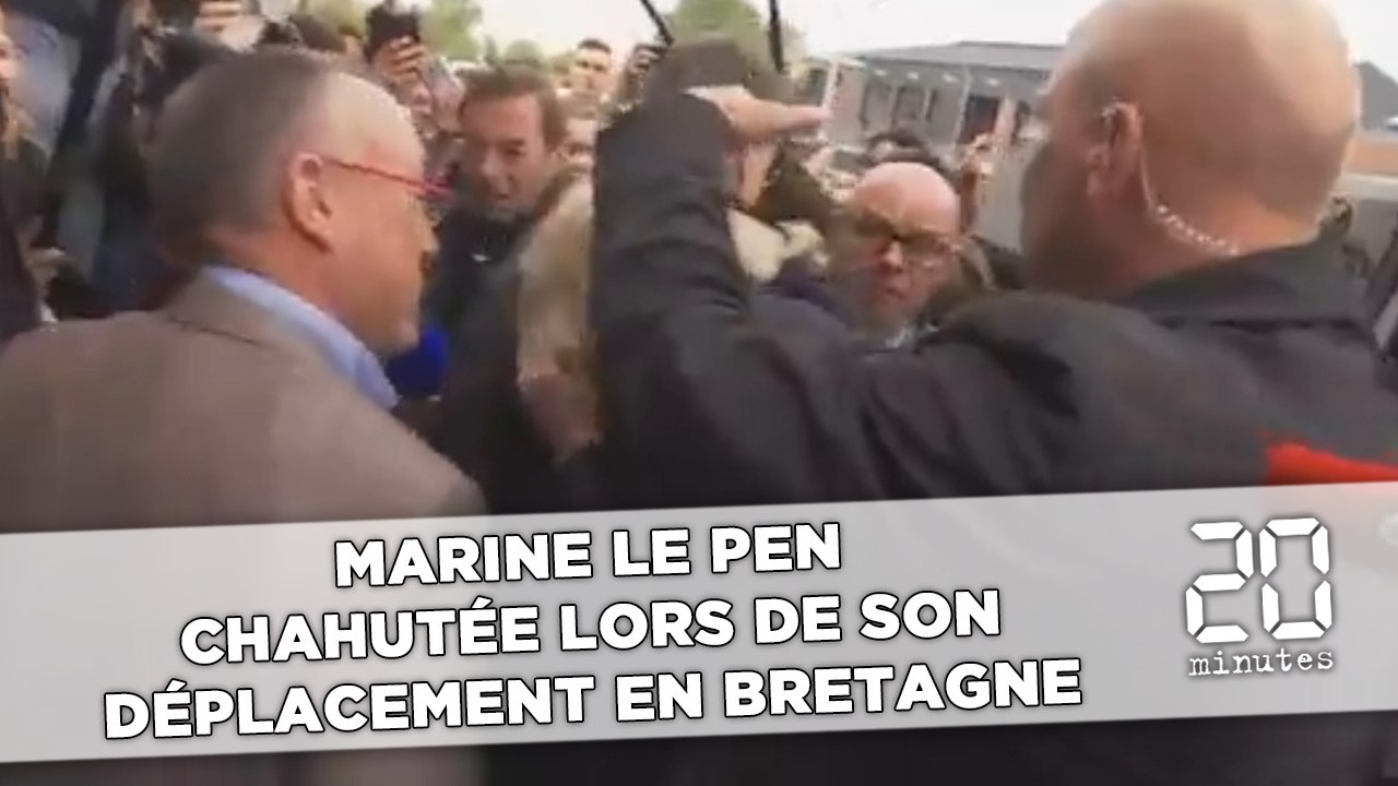 Marine Le Pen chahutée lors de son déplacement en Bretagne