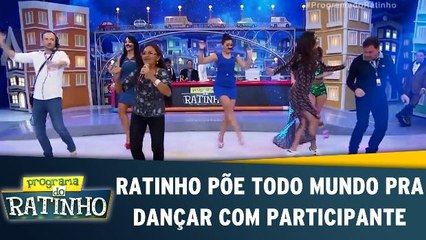 Ratinho põe todo mundo para dançar com participante