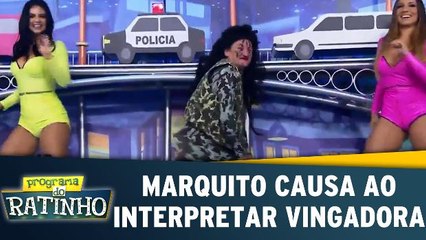 Marquito causa ao interpretar Vingadora