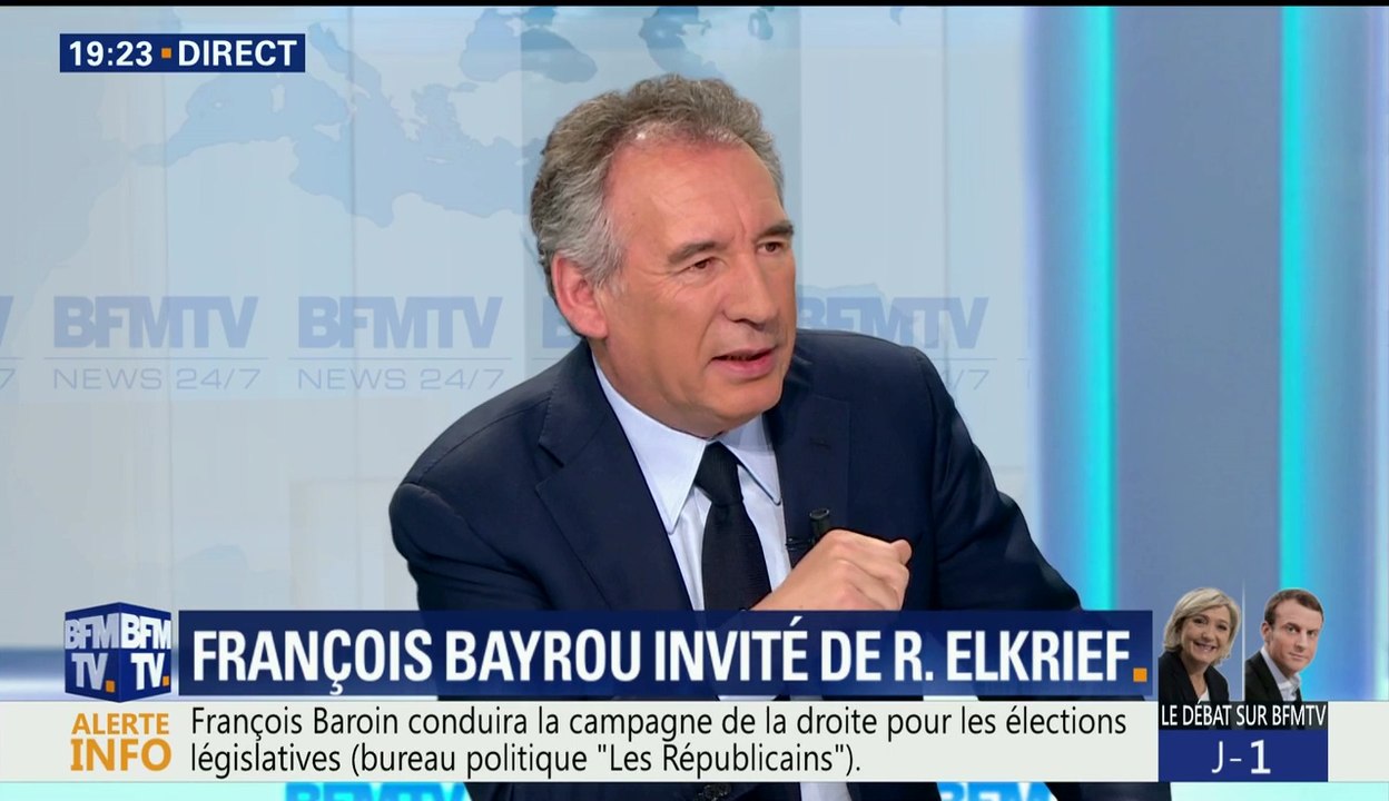 François Bayrou, invité de Ruth Elkrief sur BFMTV - 020517