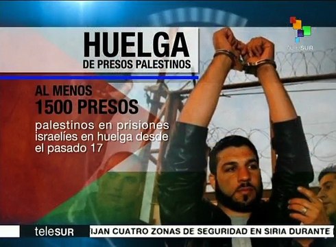 En huelga de hambre 2.500 palestinos presos en cárceles israelíes