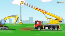 Car Friends Excavator Digging with Dump Truck - Cars & Trucks Cartoons Vehicles for Children