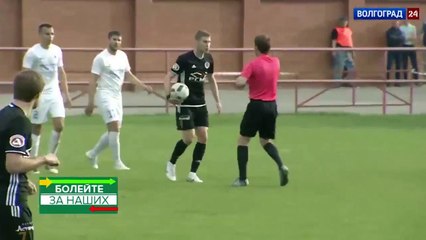 Russian 2nd League Referee Pushes Player Away And Gives Him A Yellow Card!
