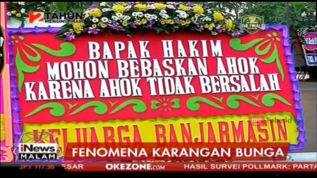 Karangan Bunga Minta Ahok Bebas Terus Berdatangan