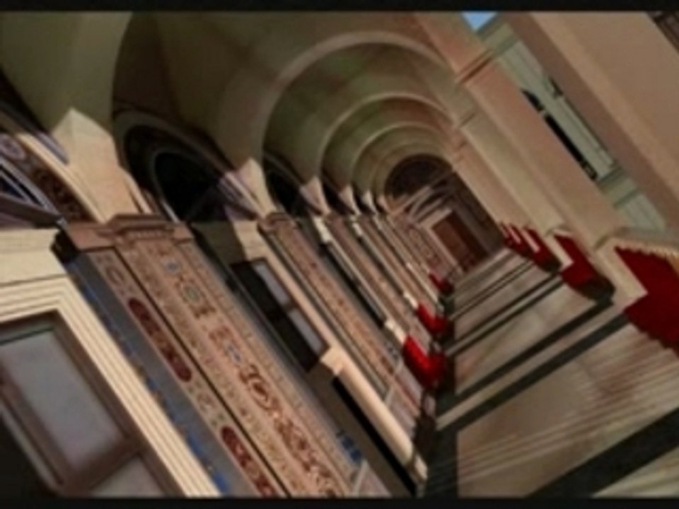 Rendu photorealiste de la bibliotheque vaticane