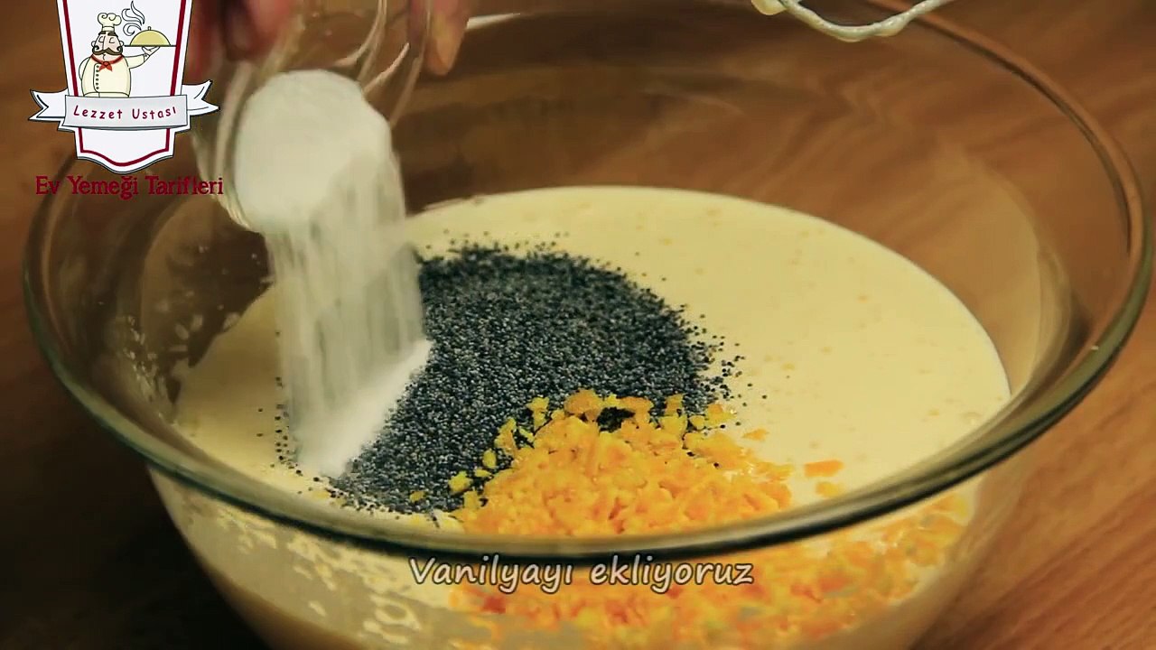 Portakallı Haşhaşlı Kek Tarifi - Çikolata Soslu Kek Yapımı