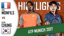 Gael MONFILS vs Hyeon CHUNG HD720p60 Highlights ATP 250 Munich 2017