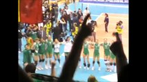 Panathinaikos-Jesi.Volleyball Challenge Cup Final 2009.Fans after the lost final...
