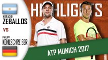 Horacio ZEBALLOS vs Philipp KOHLSCHREIBER Highlights ATP 250 Munich 2017