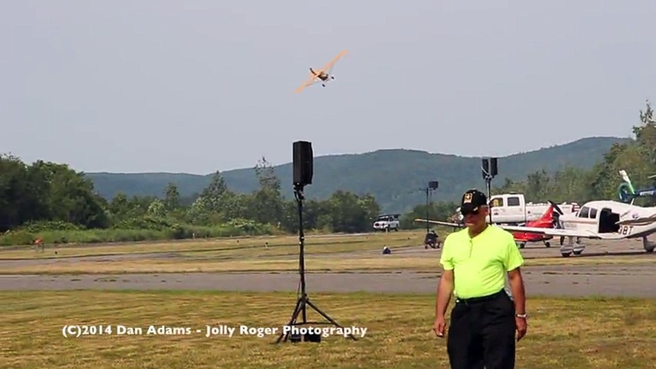 Pilot lands airplane on top of a moving truck