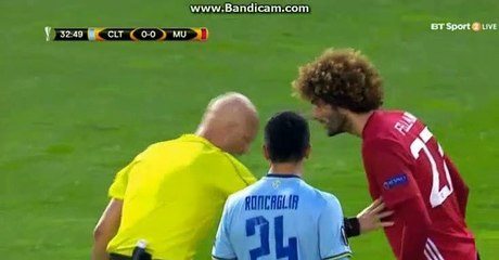 Fellaini  Card  Yello  Horror  Faul   HD Celta Vigo 0-0 Manchster Utd 04-05-2017